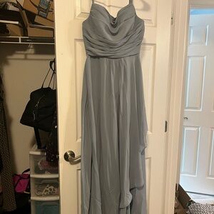 Chic Light Blue Strapless Wedding Dress